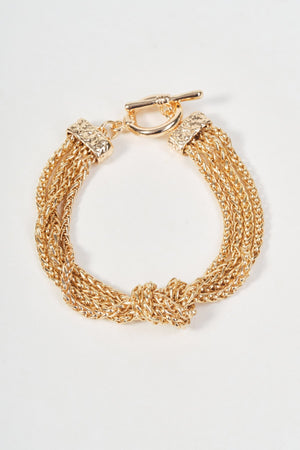 Carraig Donn Gold Multi Stand Chain Knot Bracelet