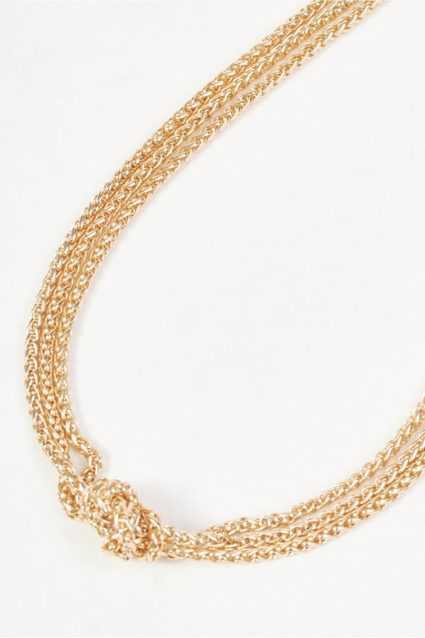 Carraig Donn Gold Multi Stand Chain Knot Necklace