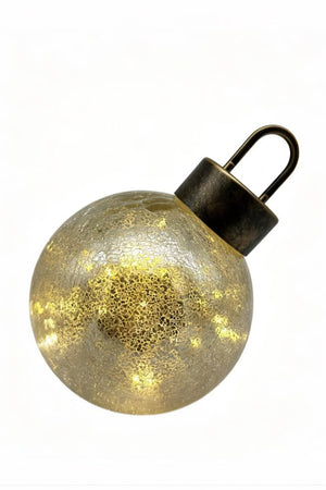 Carraig Donn Gold & Silver Glass LED Christmas Bauble Decoration
