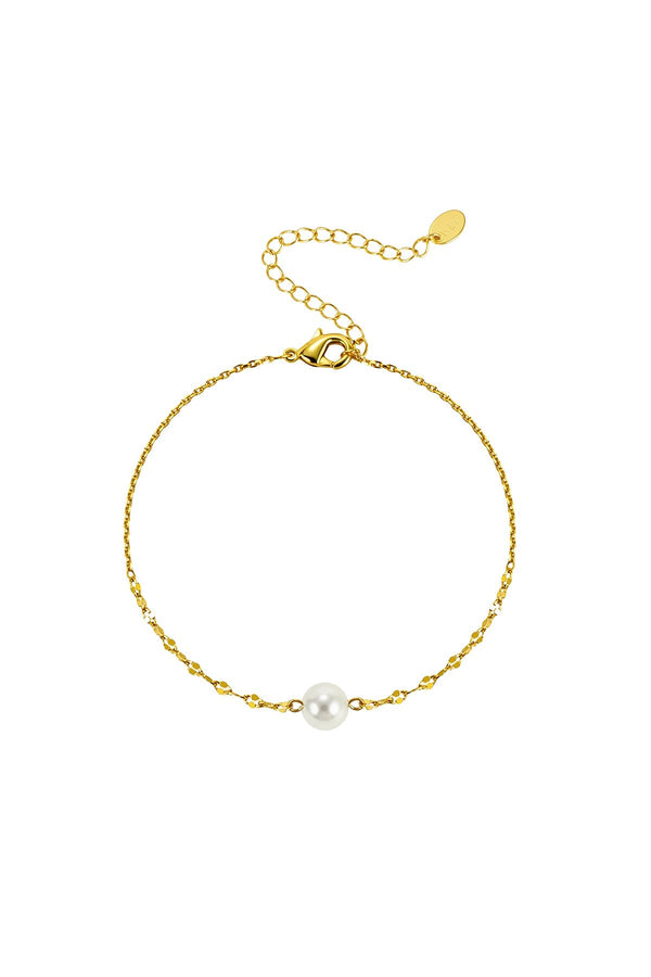 Carraig Donn Gold Single Pearl Bracelet