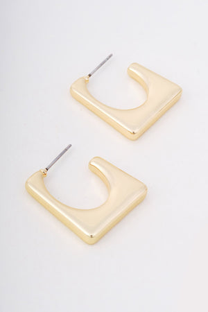 Carraig Donn Gold Square Hoop Earrings