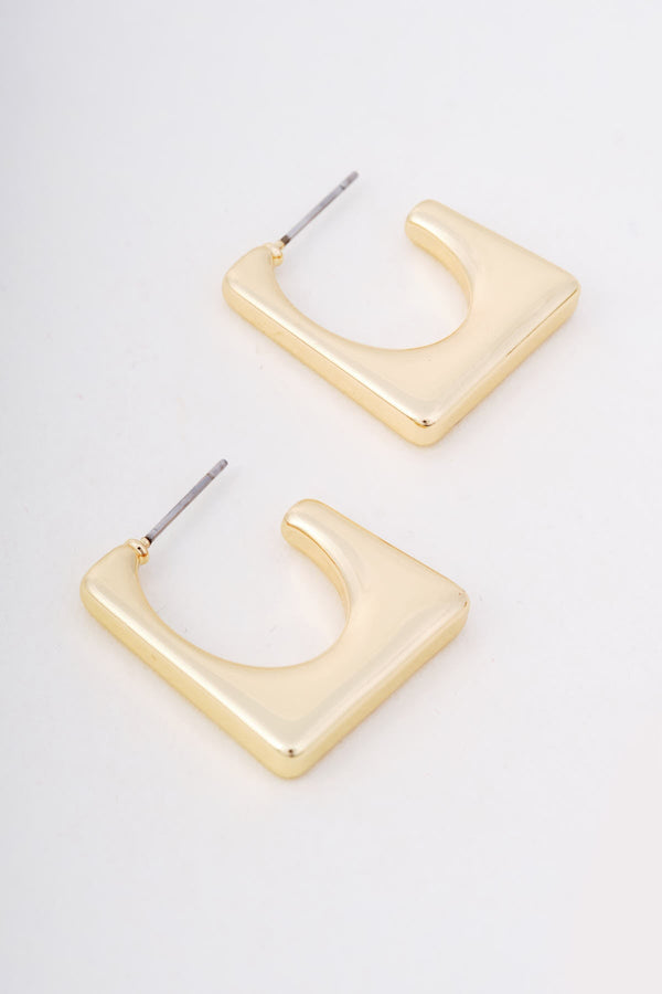 Carraig Donn Gold Square Hoop Earrings