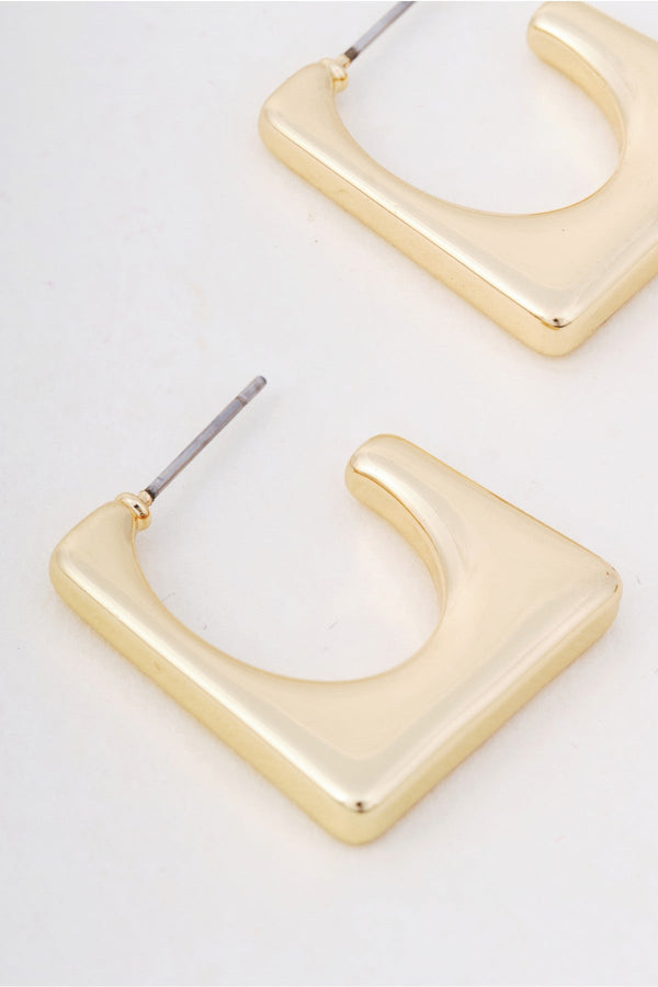 Carraig Donn Gold Square Hoop Earrings