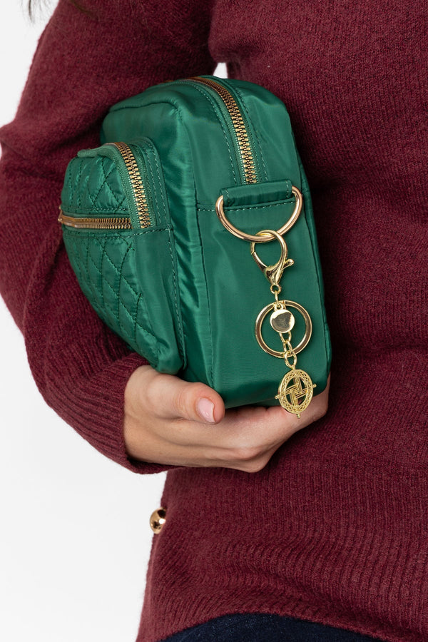 Carraig Donn Gold St. Brigid Cross Handbag Charm Keyring