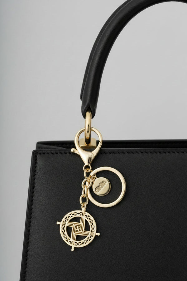 Carraig Donn Gold St. Brigid Cross Handbag Charm Keyring