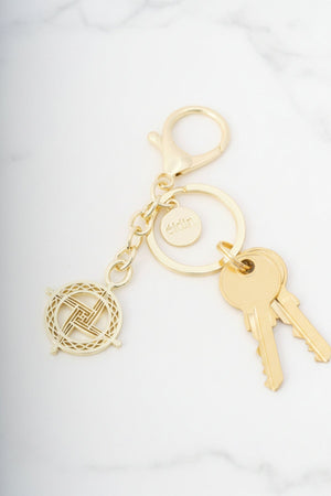 Carraig Donn Gold St. Brigid Cross Handbag Charm Keyring