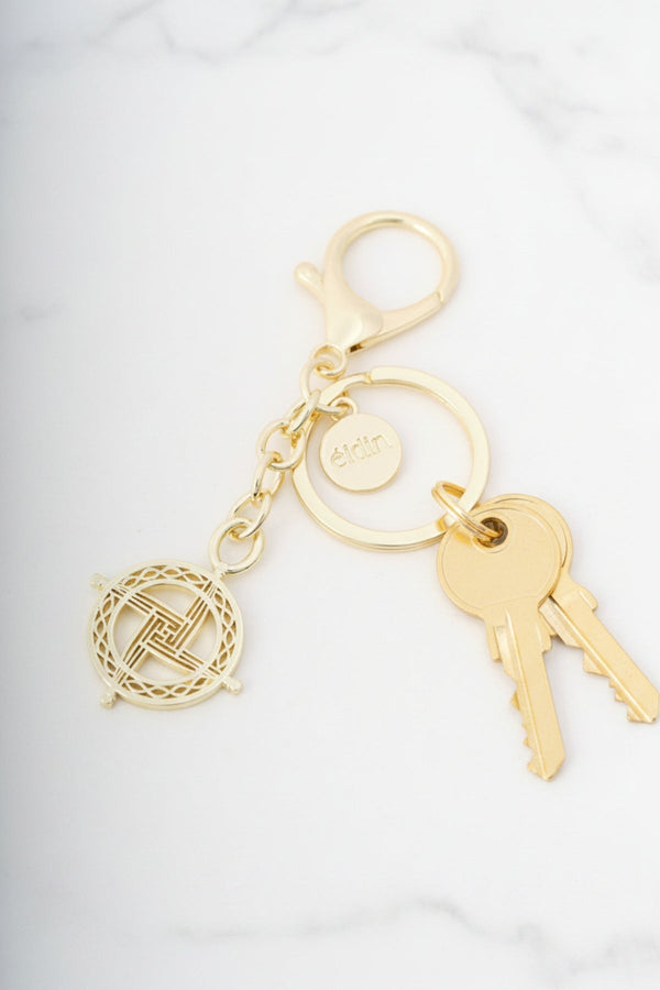 Carraig Donn Gold St. Brigid Cross Handbag Charm Keyring