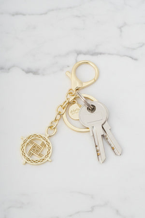 Carraig Donn Gold St. Brigid Cross Handbag Charm Keyring