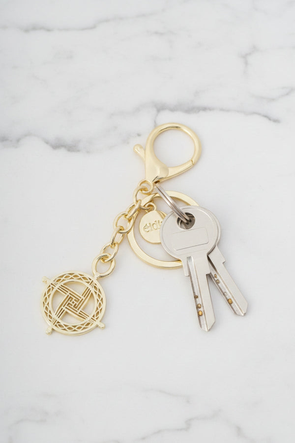 Carraig Donn Gold St. Brigid Cross Handbag Charm Keyring