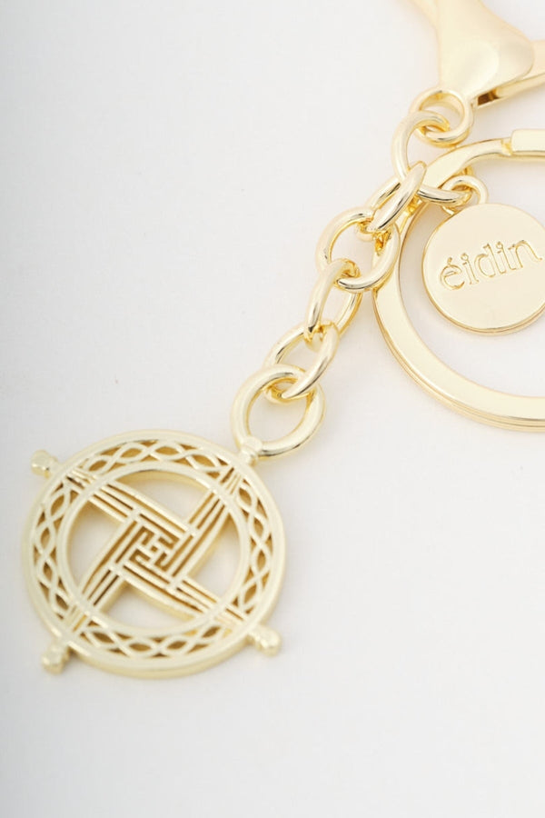 Carraig Donn Gold St. Brigid Cross Handbag Charm Keyring
