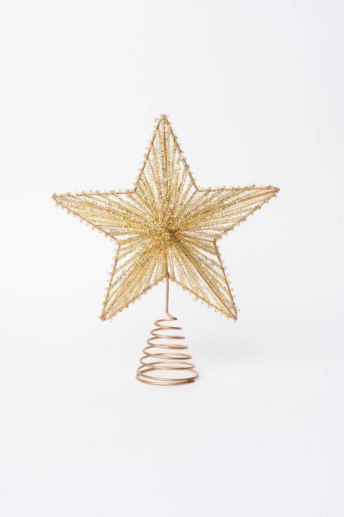 Gold Christmas Star Topped Tree