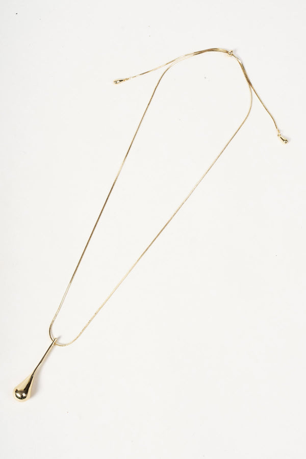 Carraig Donn Gold Teardrop Adjustable Length Pendant Necklace
