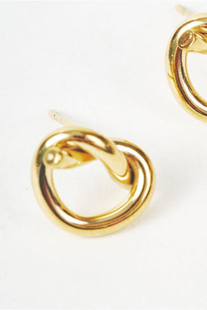 Carraig Donn Gold Twist Knot Stud Earrings
