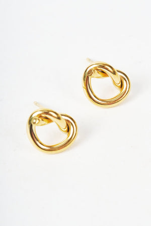 Carraig Donn Gold Twist Knot Stud Earrings