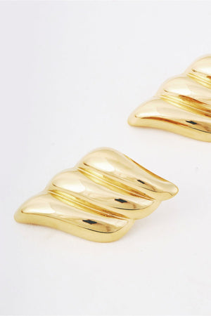 Carraig Donn Gold Twisted Wing Chunky Stud Earrings