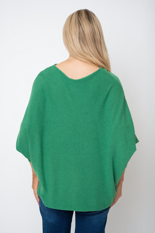 Carraig Donn Green Batwing Boat Neck Knit Jumper