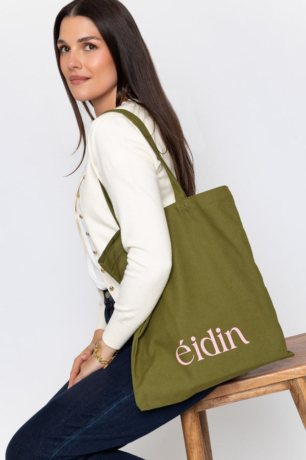 Carraig Donn Green Canvas "Grá" Print Tote Bag