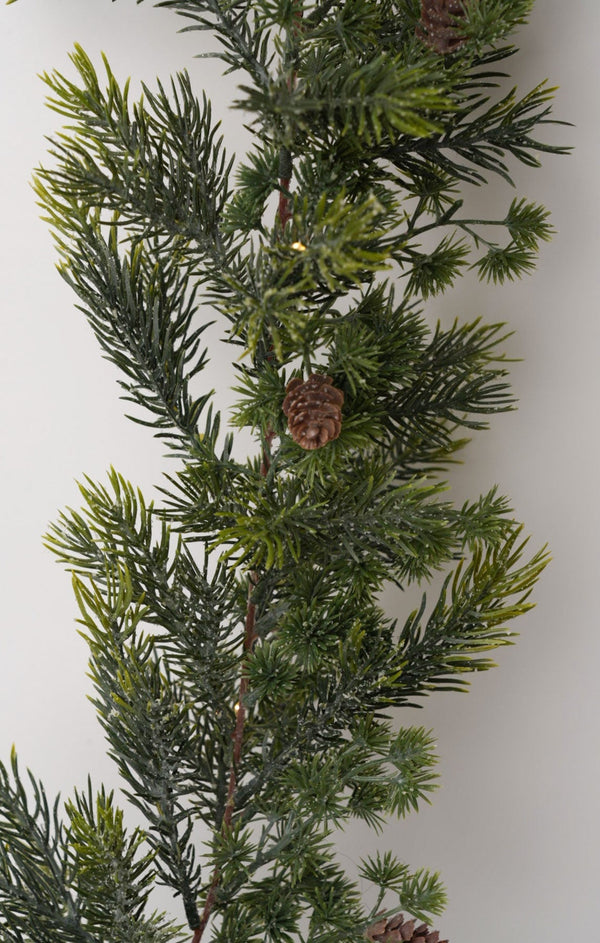 Carraig Donn Green Faux Pine LED Christmas Garland