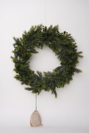 Carraig Donn Green Faux Pine LED Christmas Wreath