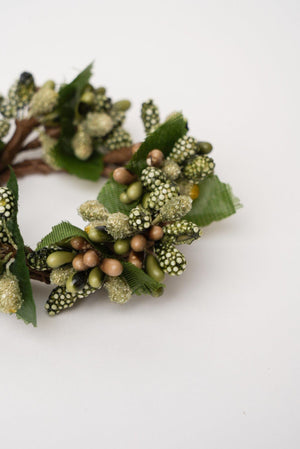 Carraig Donn Green Mini Berry Dinner Candle Ring