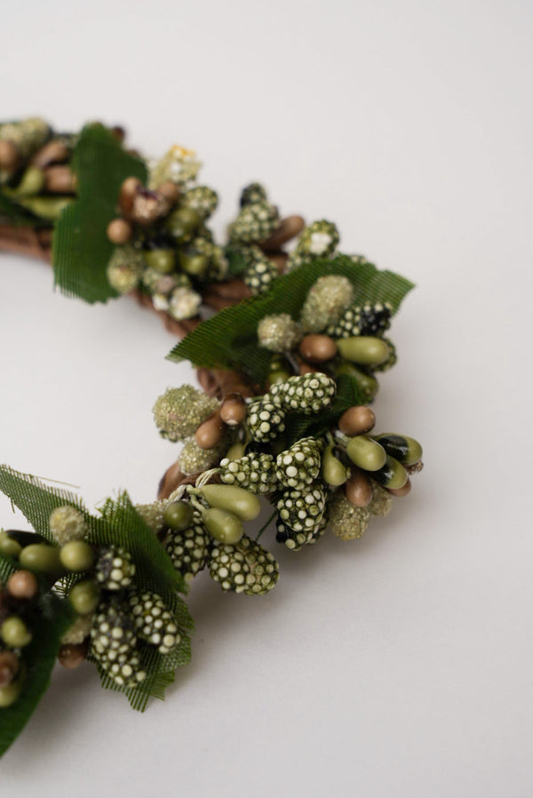 Carraig Donn Green Mini Berry Pillar Candle Ring