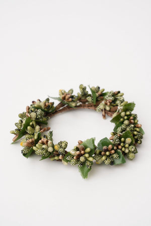 Carraig Donn Green Mini Berry Pillar Candle Ring