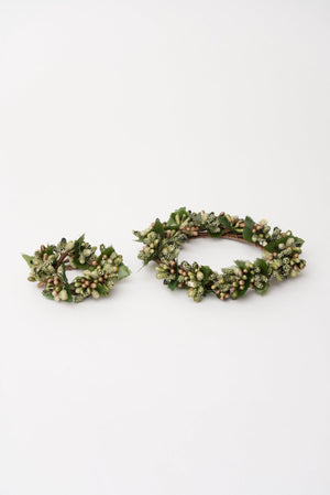 Carraig Donn Green Mini Berry Pillar Candle Ring