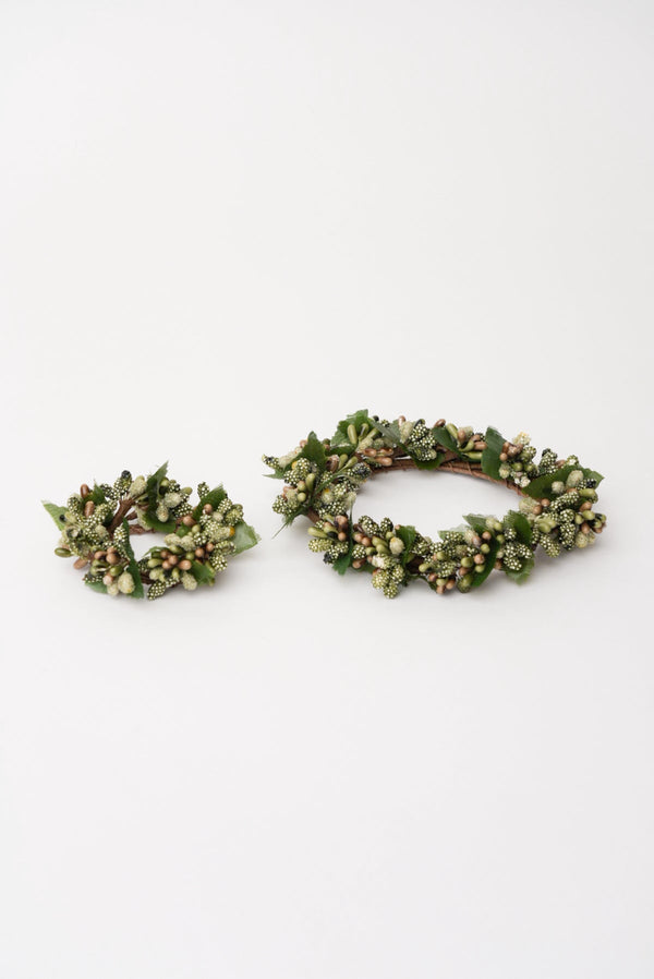 Carraig Donn Green Mini Berry Pillar Candle Ring