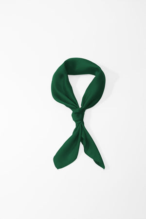 Carraig Donn Green Satin Gold Ring Detail Neckerchief Scarf