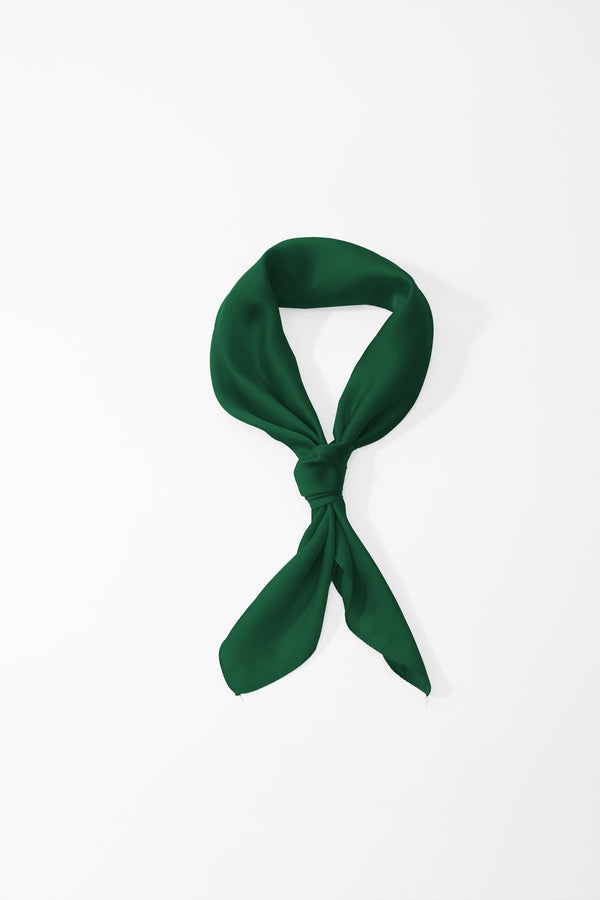 Carraig Donn Green Satin Gold Ring Detail Neckerchief Scarf
