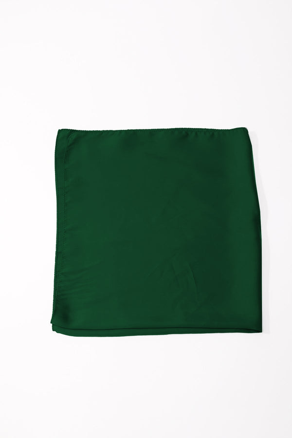 Carraig Donn Green Satin Gold Ring Detail Neckerchief Scarf