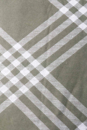 Carraig Donn Green & White Plaid Viscose Scarf