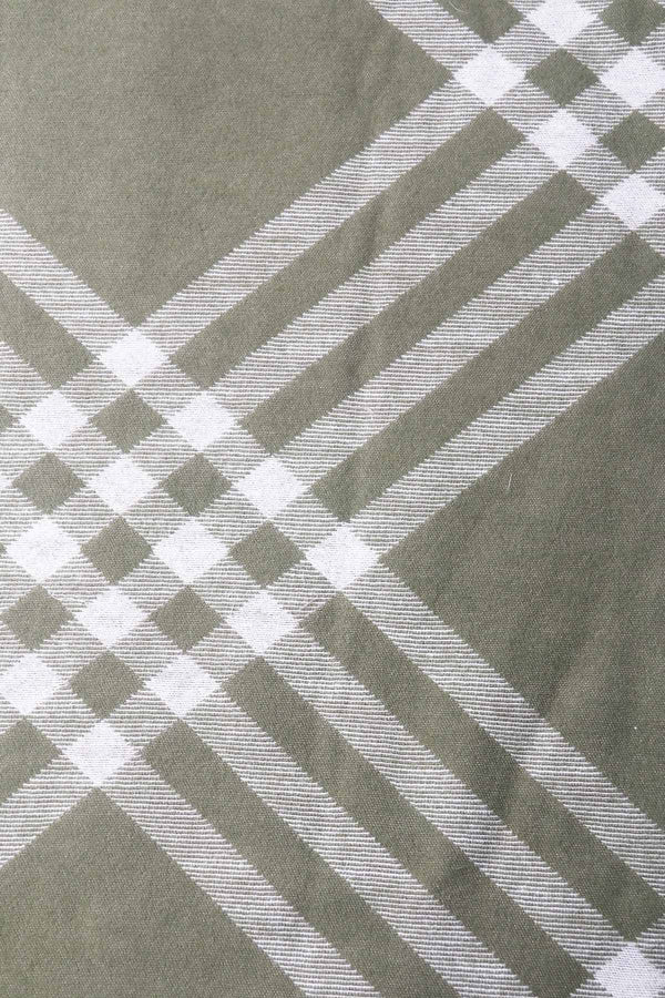 Carraig Donn Green & White Plaid Viscose Scarf