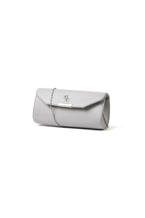 Carraig Donn Grey Faux Leather Envelope Clutch Bag