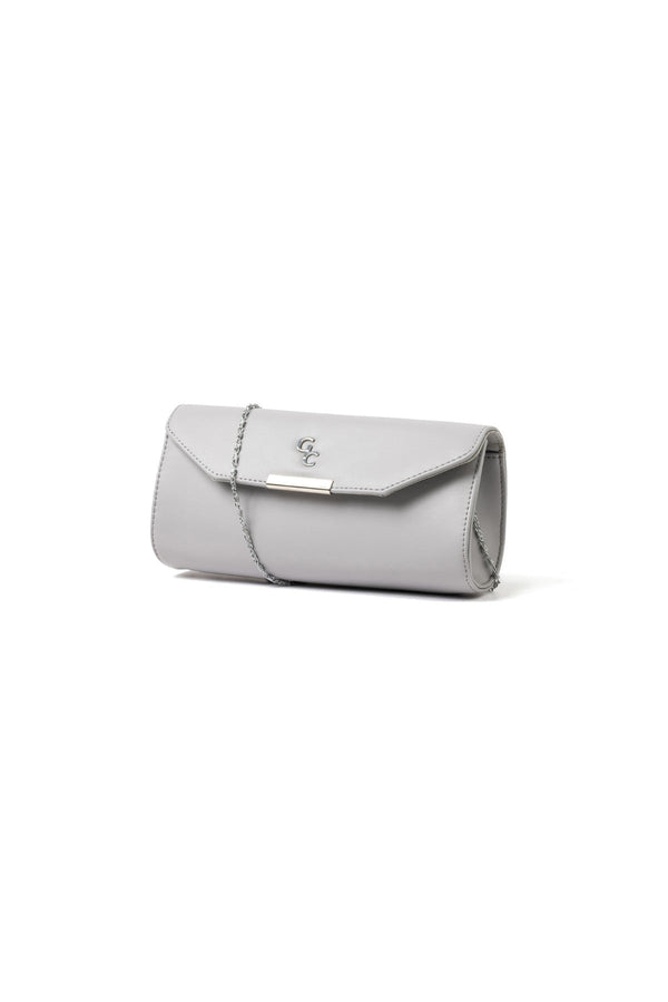 Carraig Donn Grey Faux Leather Envelope Clutch Bag