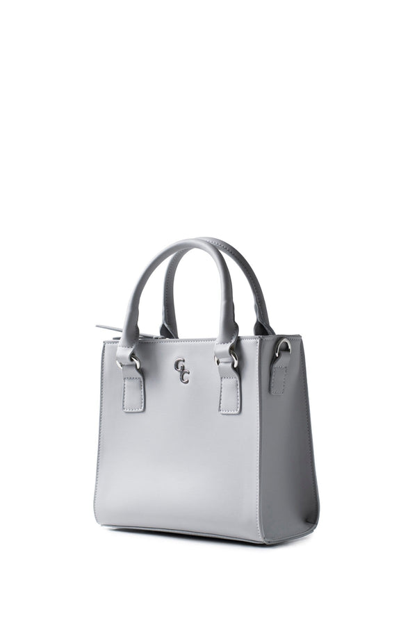 Carraig Donn Grey Faux Leather Square Shoulder Bag