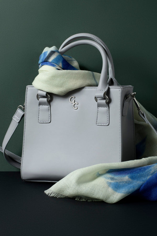 Carraig Donn Grey Faux Leather Square Shoulder Bag