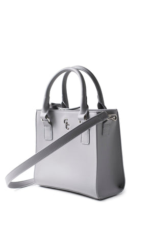 Carraig Donn Grey Faux Leather Square Shoulder Bag