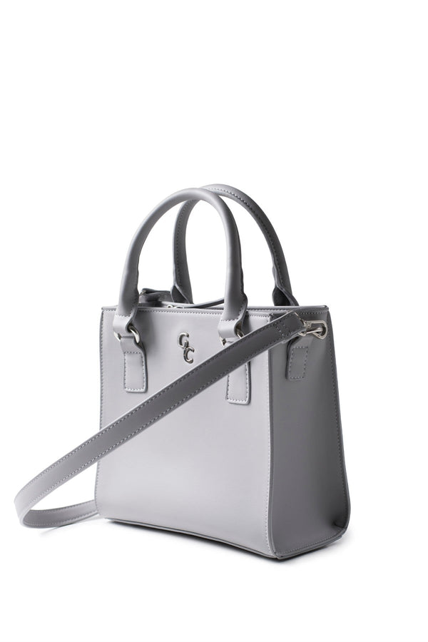 Carraig Donn Grey Faux Leather Square Shoulder Bag