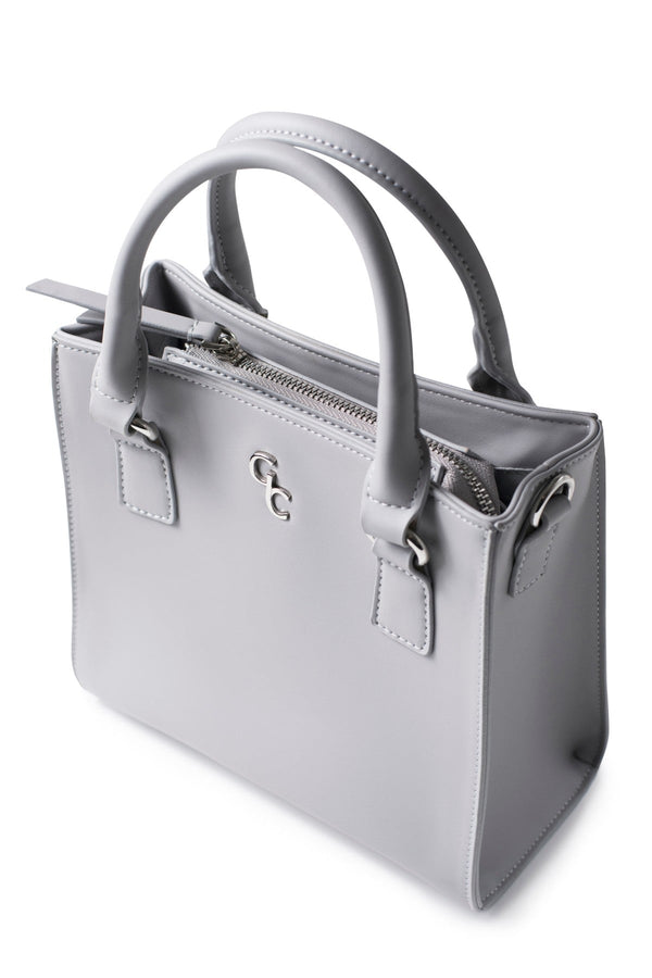 Carraig Donn Grey Faux Leather Square Shoulder Bag