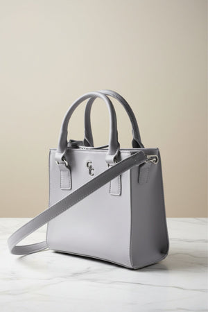 Carraig Donn Grey Faux Leather Square Shoulder Bag