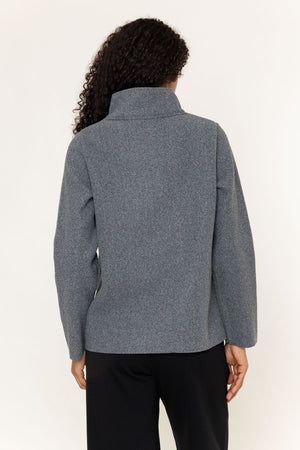 Carraig Donn Grey High Neck Reefer Jacket