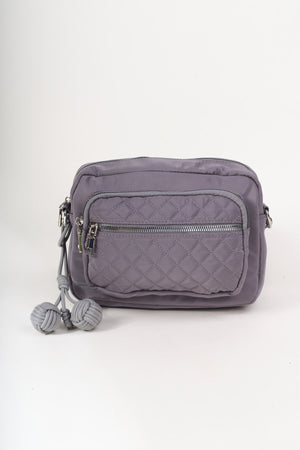 Carraig Donn Grey Nylon Quilted Charm Camera Bag