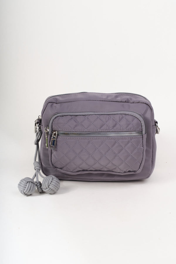 Carraig Donn Grey Nylon Quilted Charm Camera Bag