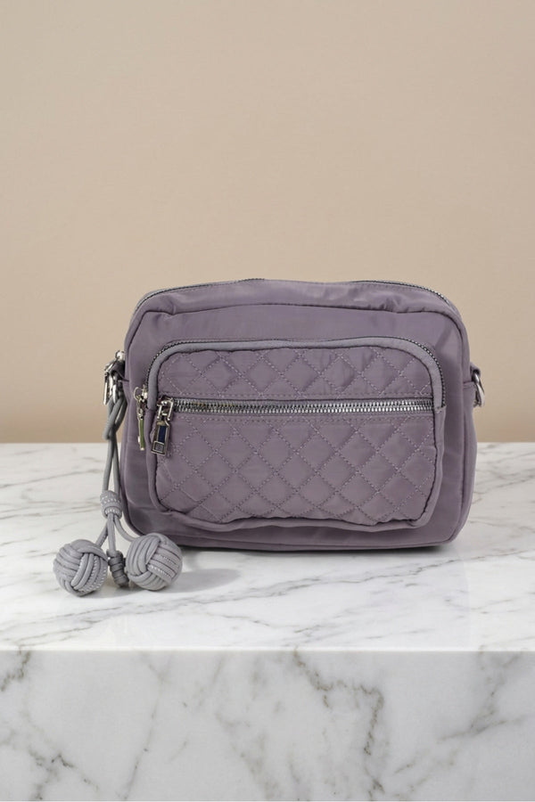 Carraig Donn Grey Nylon Quilted Charm Camera Bag