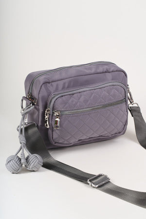 Carraig Donn Grey Nylon Quilted Charm Camera Bag