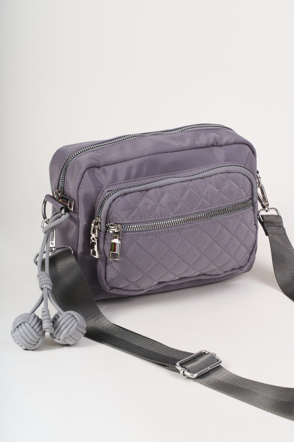 Carraig Donn Grey Nylon Quilted Charm Camera Bag