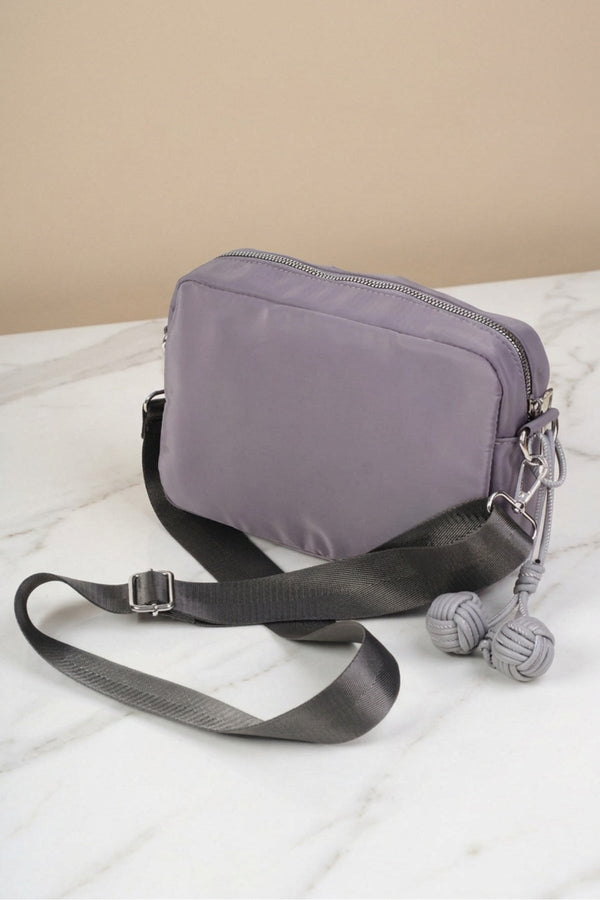 Carraig Donn Grey Nylon Quilted Charm Camera Bag