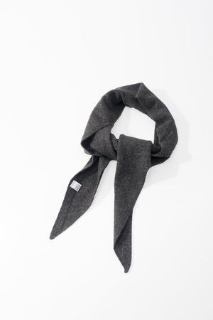Carraig Donn Grey Viscose Wool Blend Neckerchief Triangle Scarf