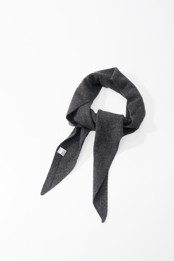 Carraig Donn Grey Viscose Wool Blend Neckerchief Triangle Scarf